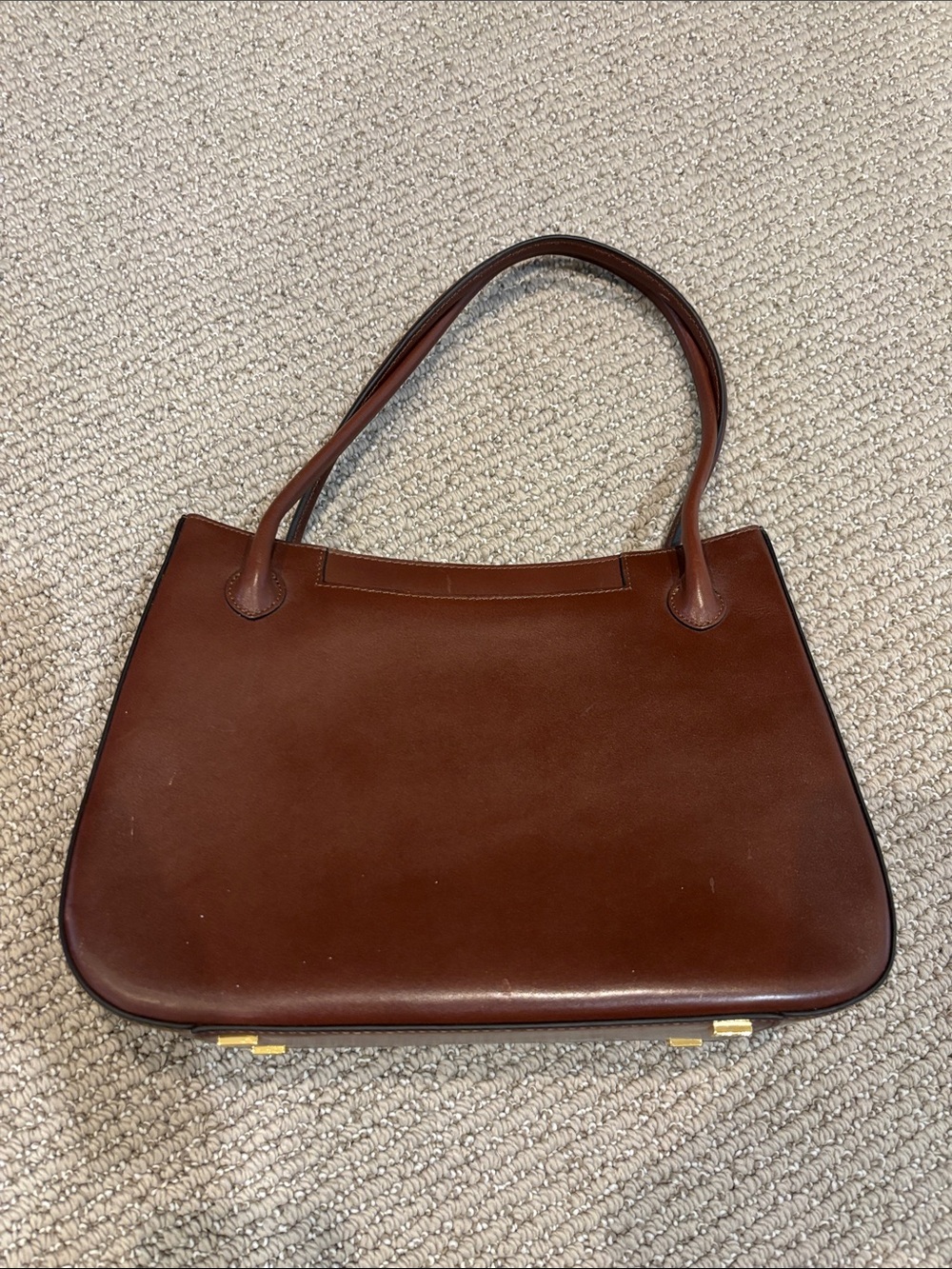 Classic Brown Leather Shoulder Bag - Timeless Everyday Tote